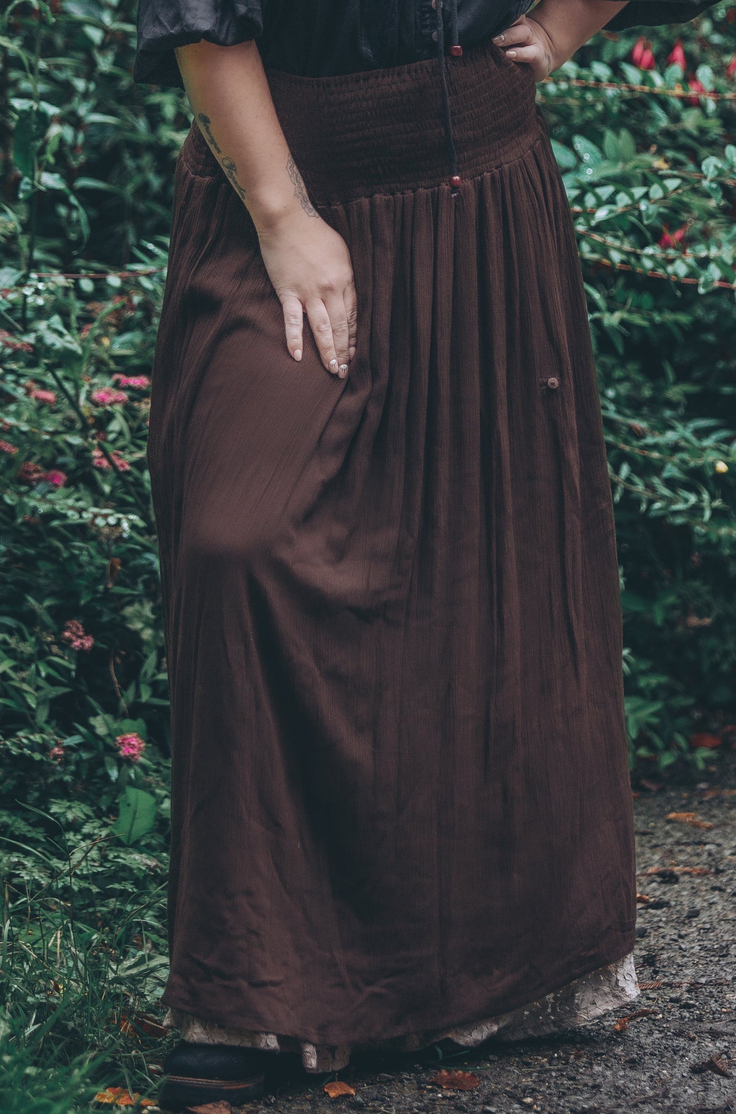 Side Bustle Victorian Skirt