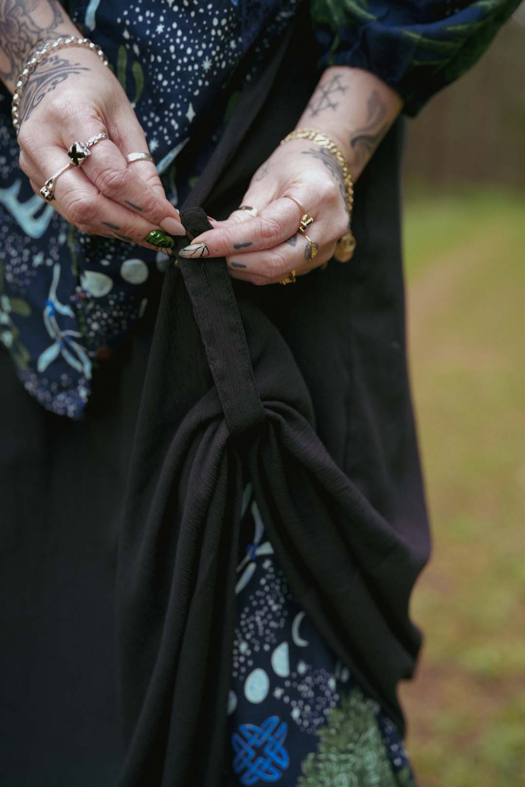 Victorian Side Bustle Skirt in Solstice