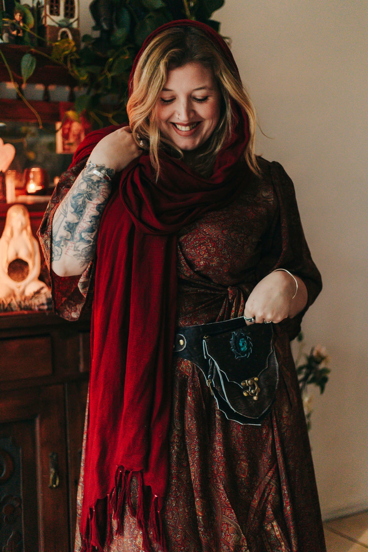 Talisman Leather Belt Bag - Turquoise Stone