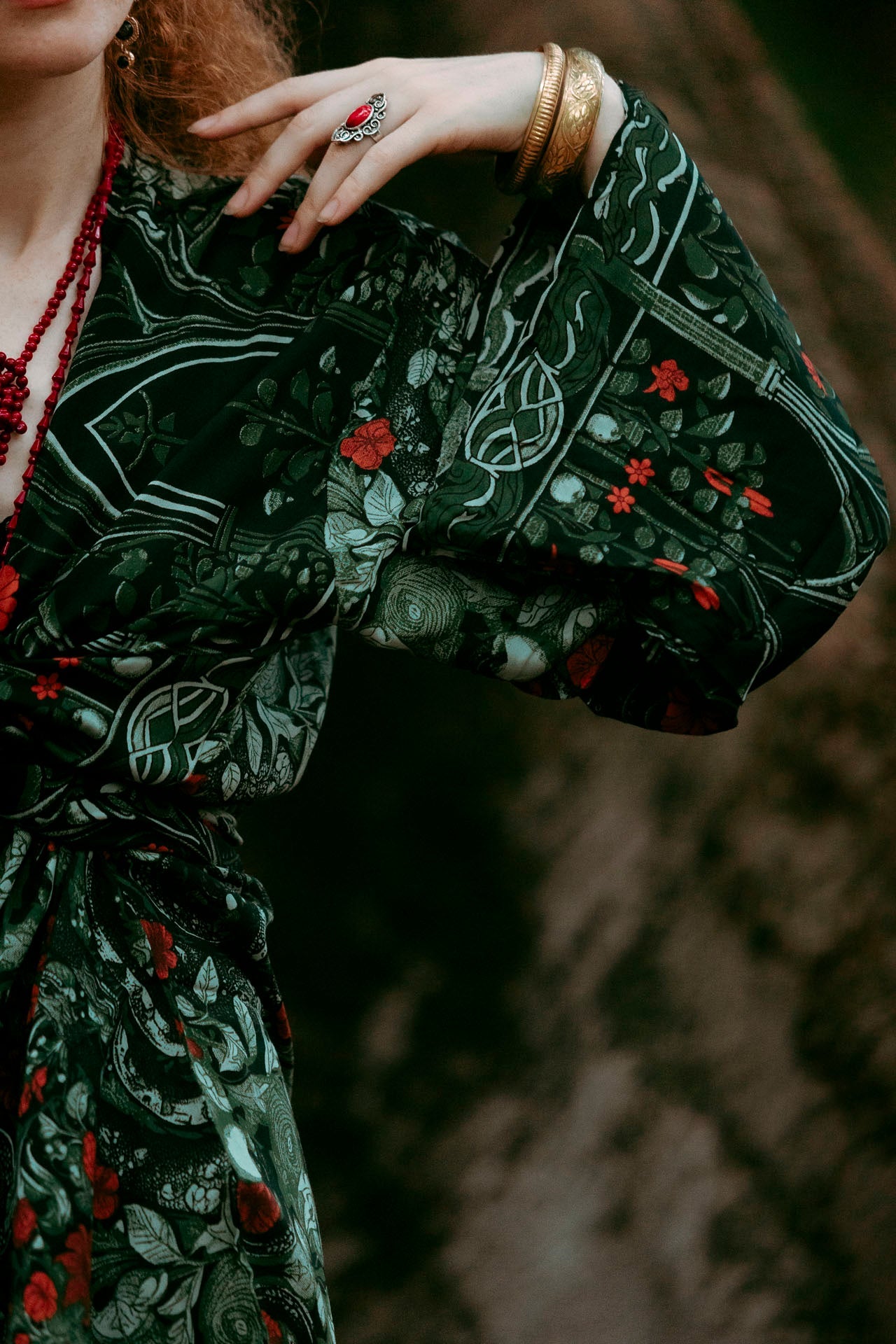 Tie Kimono in Garden