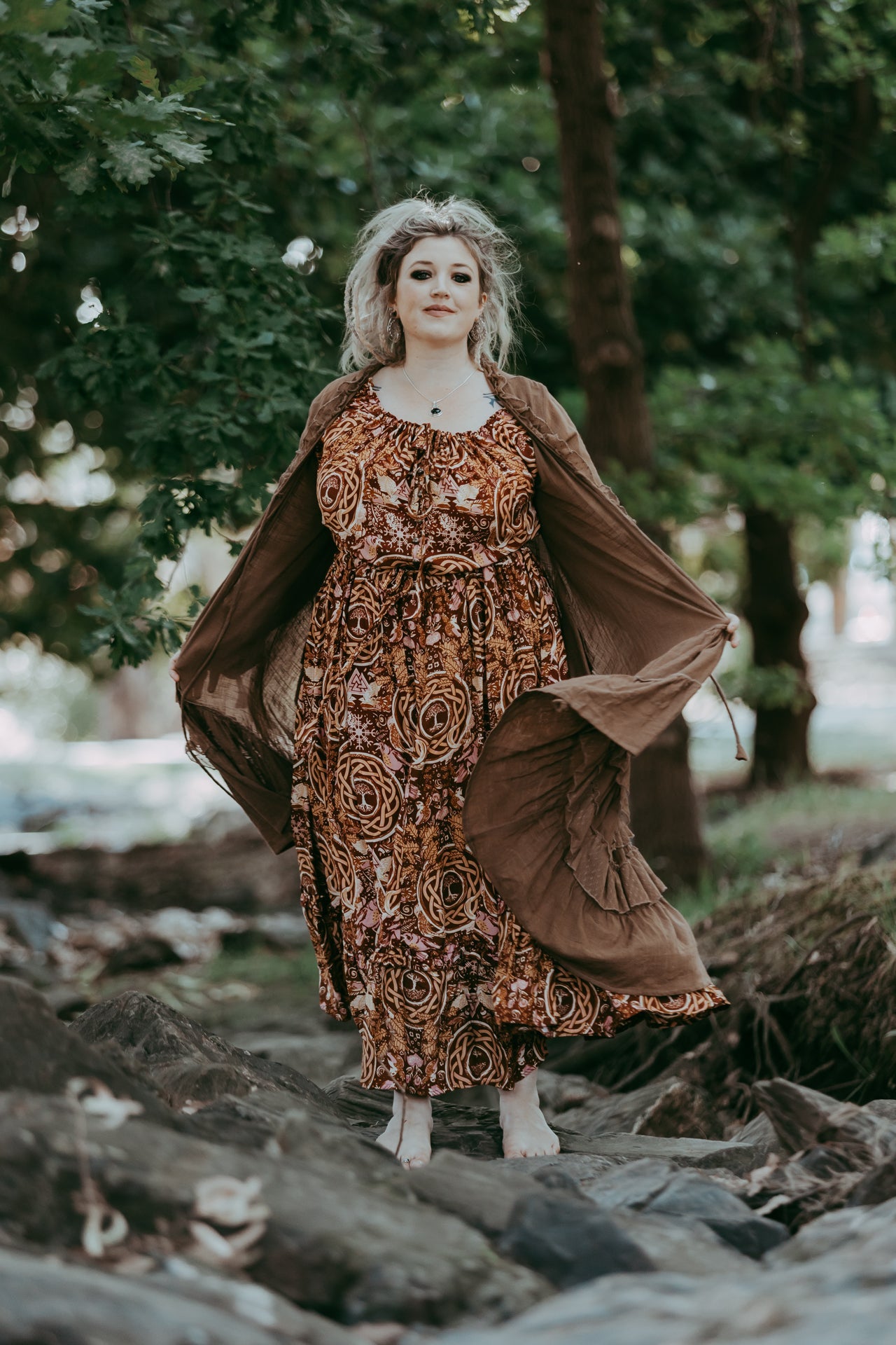 Midi Helga Kimono Brown