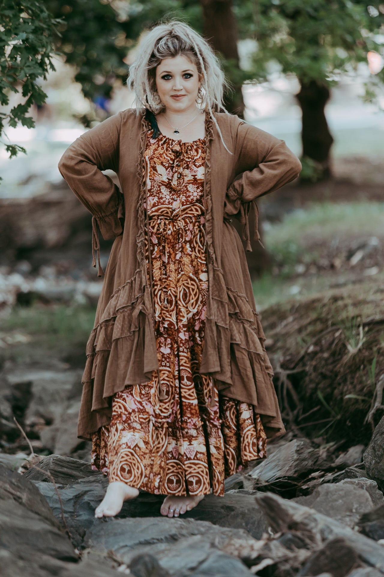 Midi Helga Kimono Brown