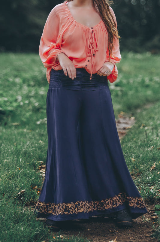 Bell Flares in Dark Navy