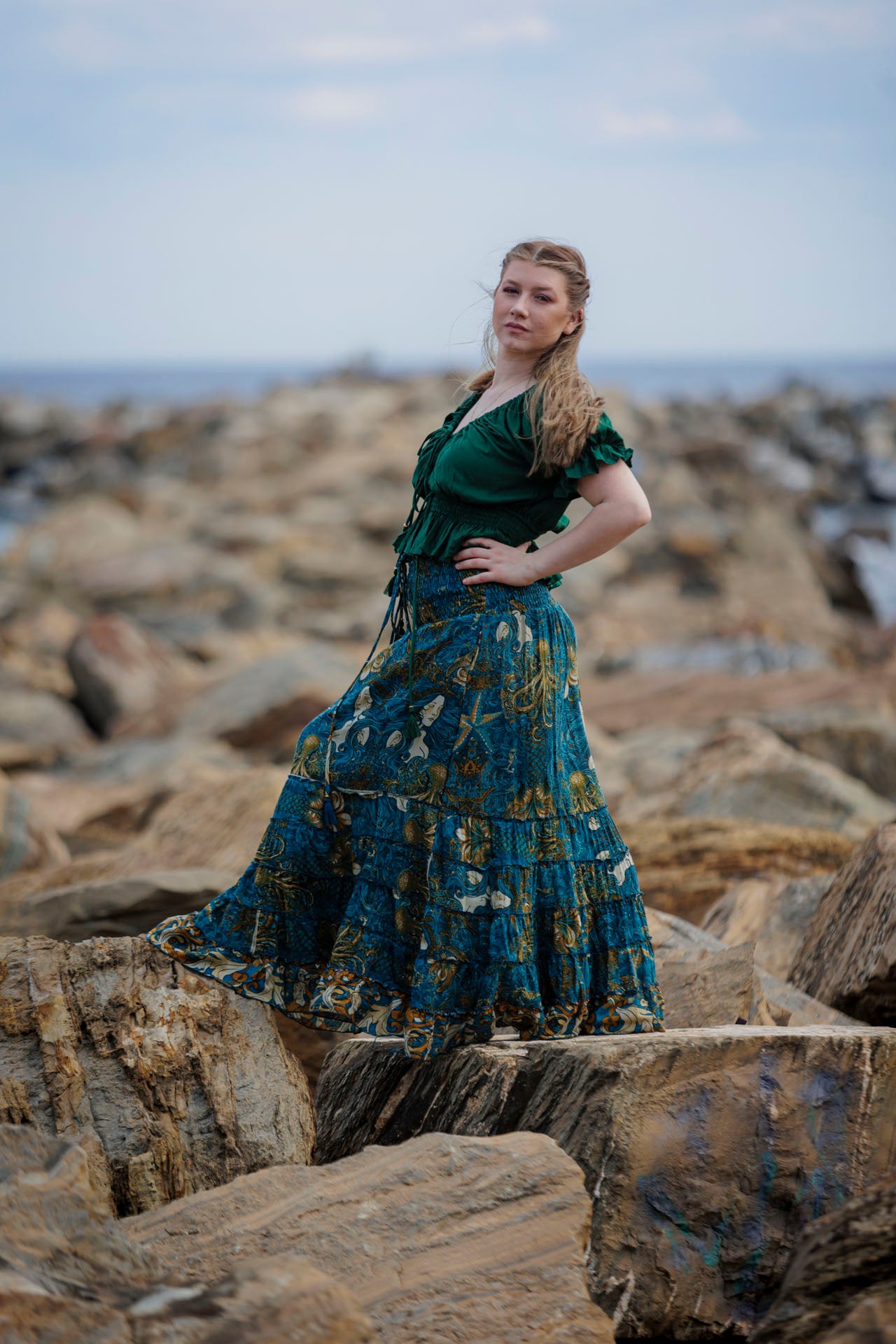 Damsel Blouse in Moss