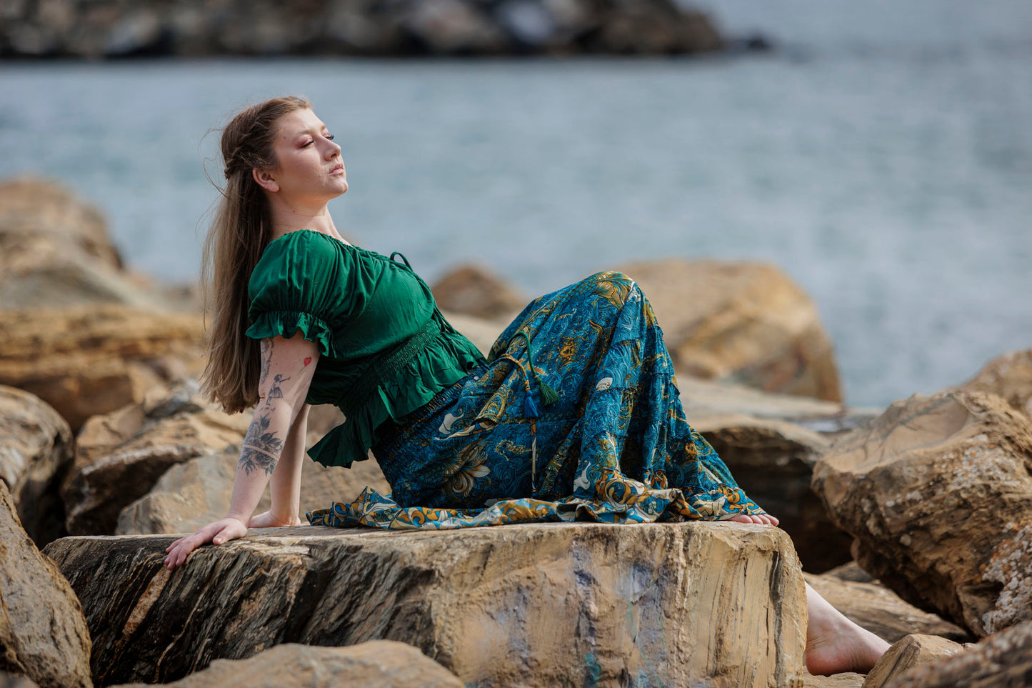 Damsel Blouse in Moss