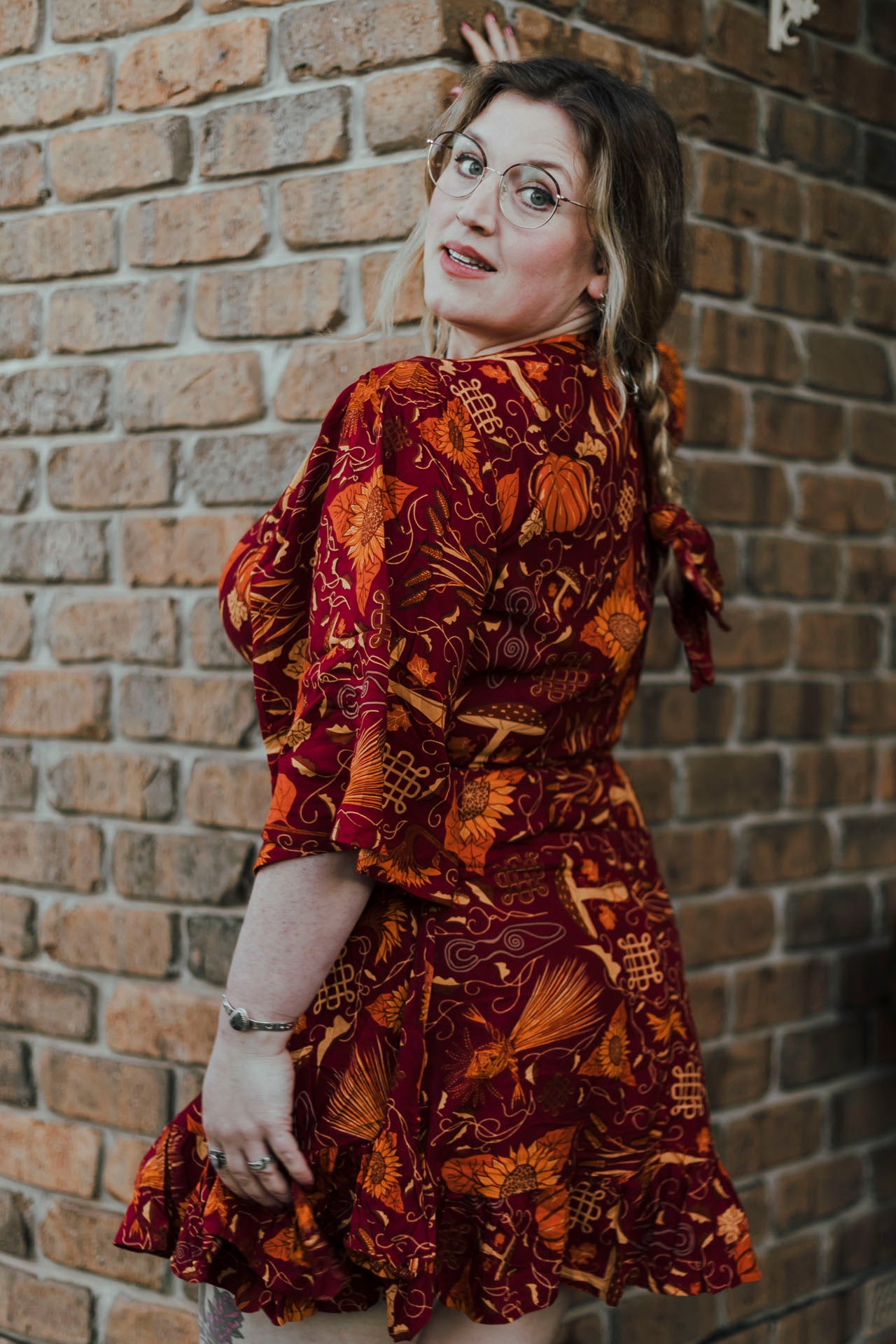 Shortie Wrap Dress in Mabon