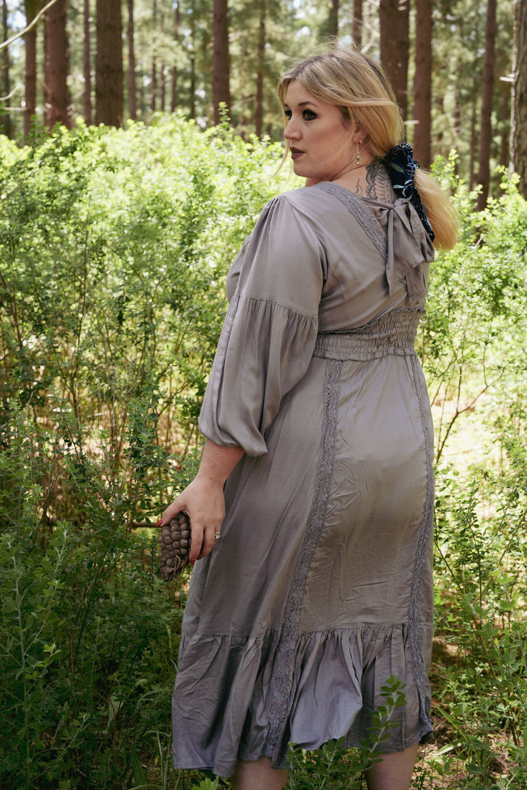 Lilith Dress in Lilac Grey