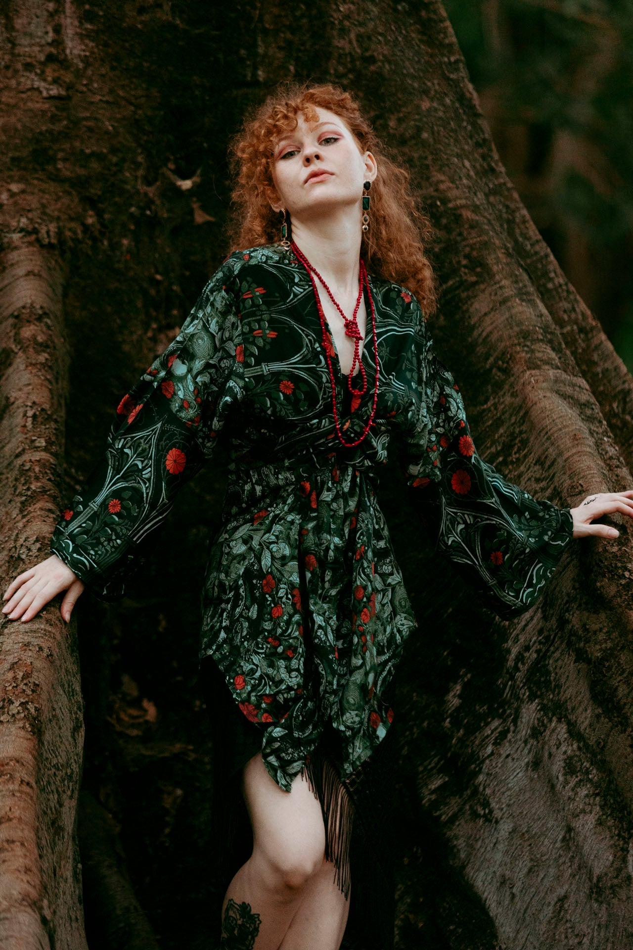 Tie Kimono in Garden