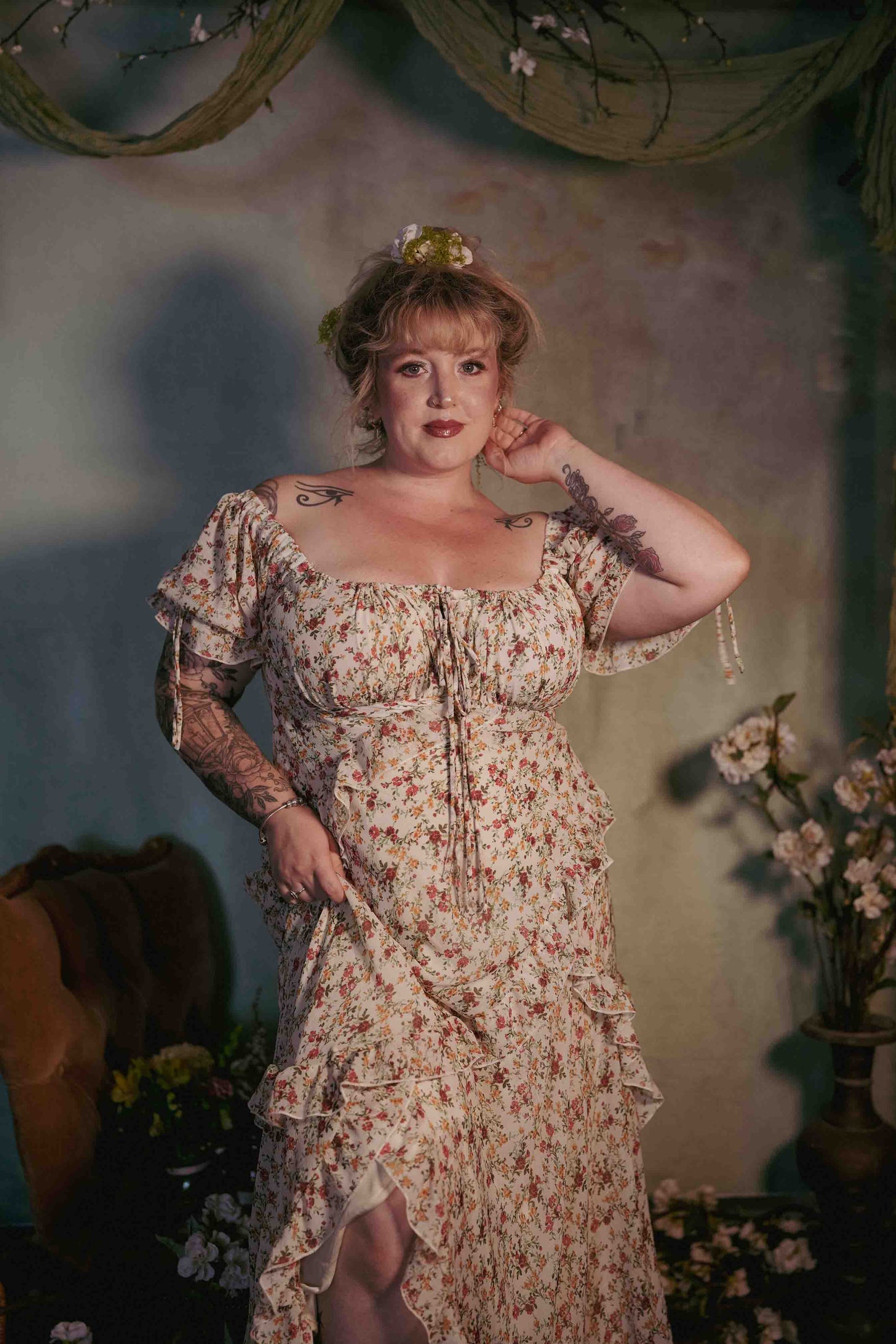 Blossom Dress in White