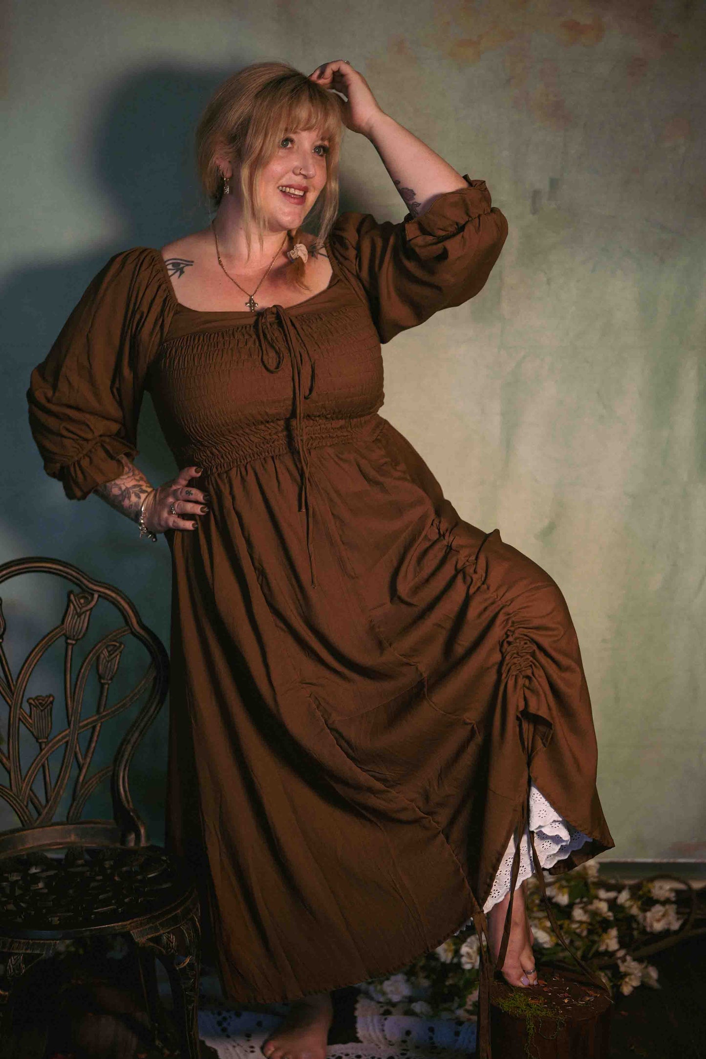 Hedgerow Dress in Chocolate