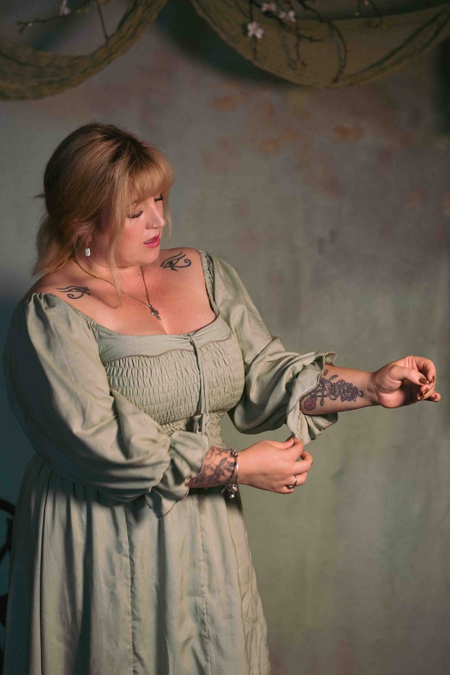 Hedgerow Dress in Sage