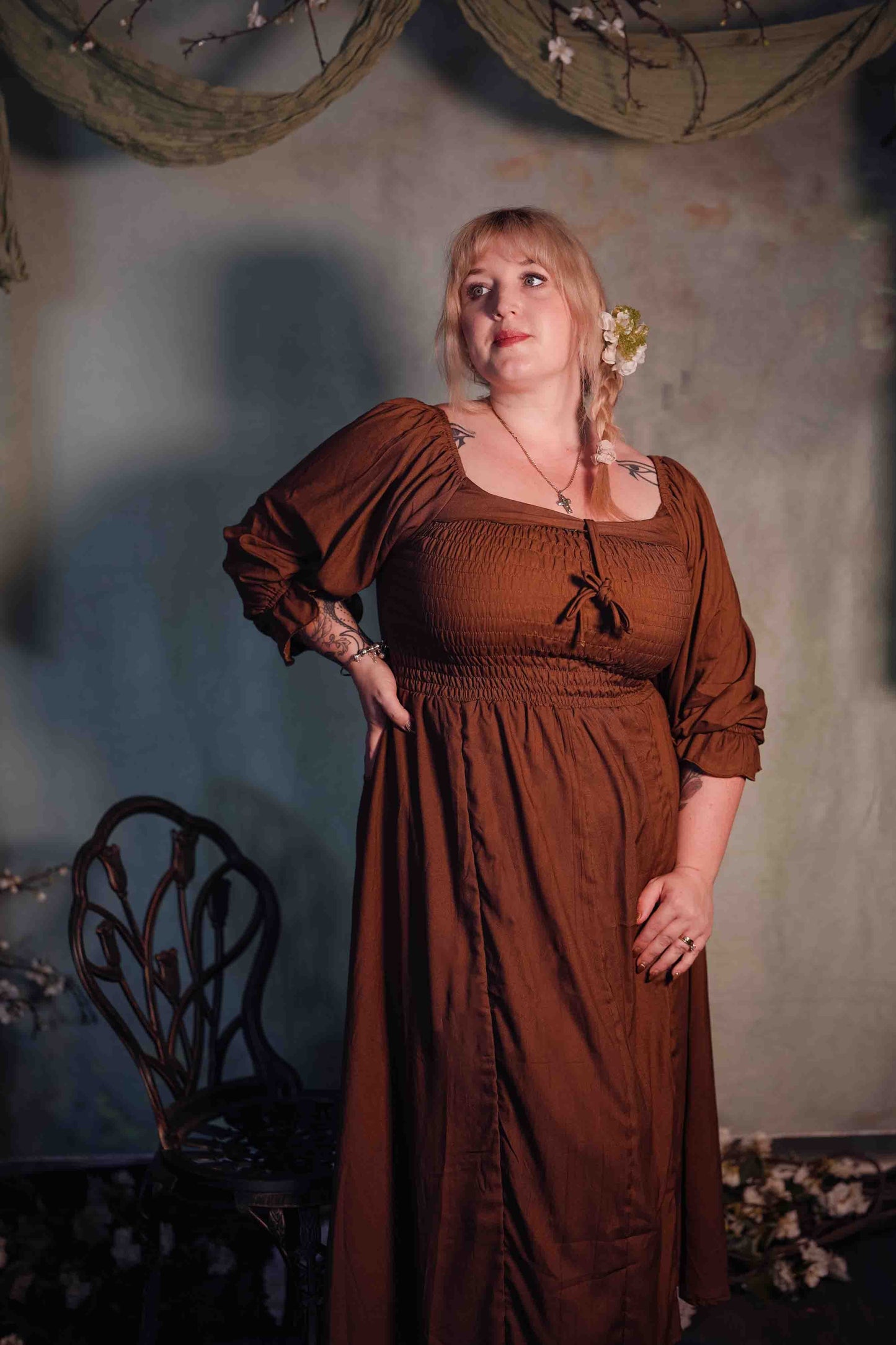 Hedgerow Dress in Chocolate