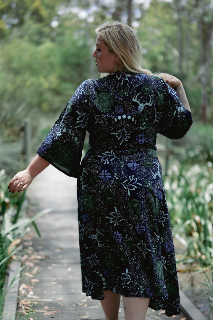 The Longest Night Wrap Dress in Solstice